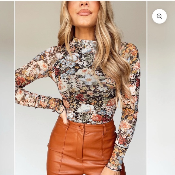 Tops - Floral Mesh Top